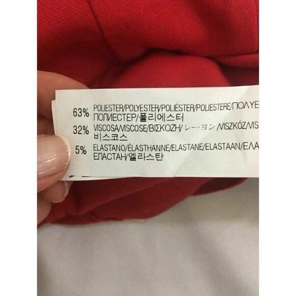 Zara New With Tag Solid Red Dress Mini Skirt Small - Picture 7 of 7